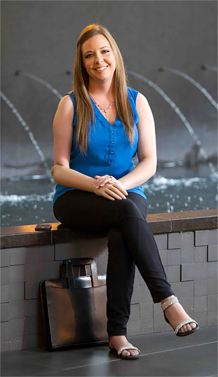 woman sitting on bench